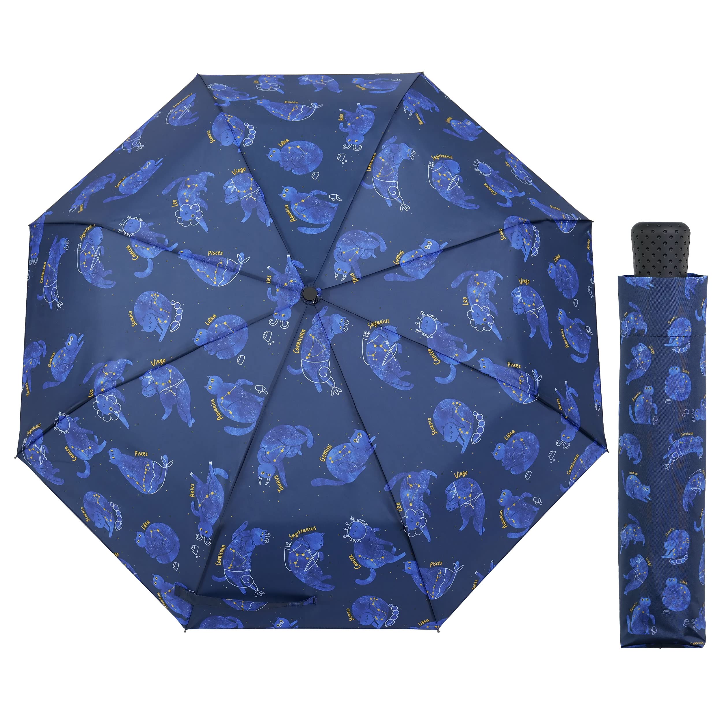 LFLFWYFolding Umbrella - Compact Travel Umbrella Automatic Open and Close, Lightweight Windproof Waterproof Umbrella For Women and Men, Best Umbrellas for rain mini-cute star