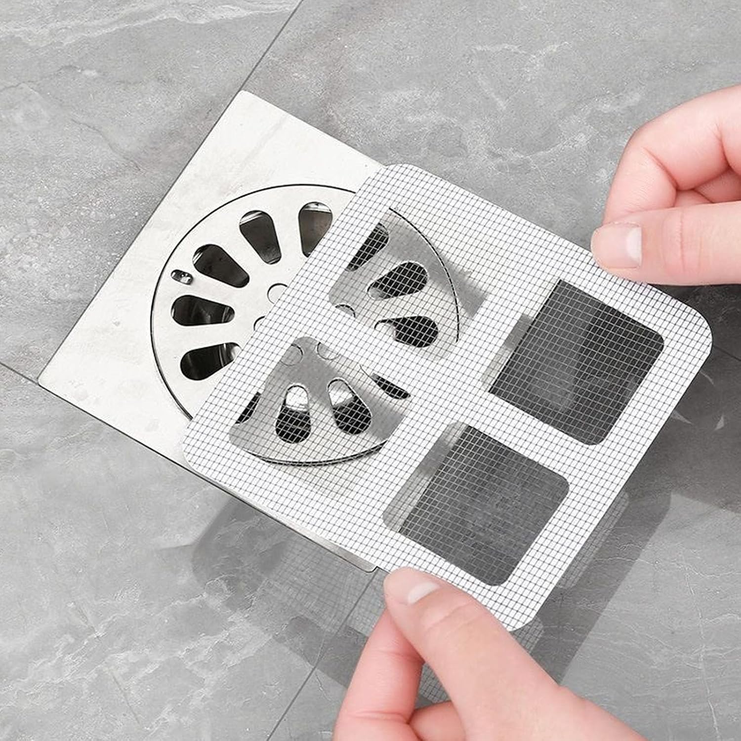 50Pcs Disposable Shower Drain Hair Catchers, Drain Strainer Filter Covers for Bathroom Sink & Floor Drain Hair Stopper