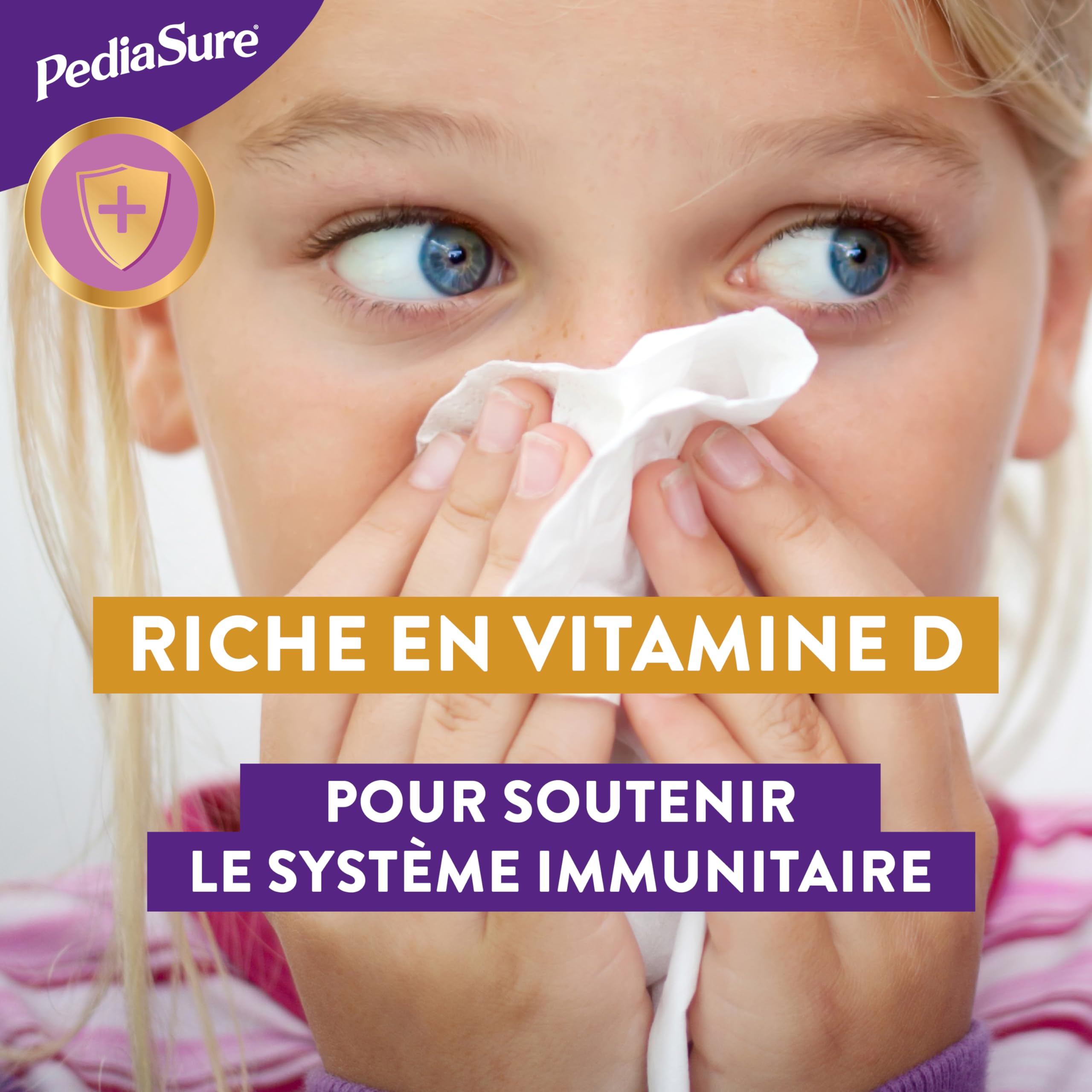 PediaSure Shake Fraise - Complément alimentaire pour enfants - Shake contenant multivitamines et minéraux, des protéines et des oméga 3 et 6 - À partir de 1 an - 1 x 850 g