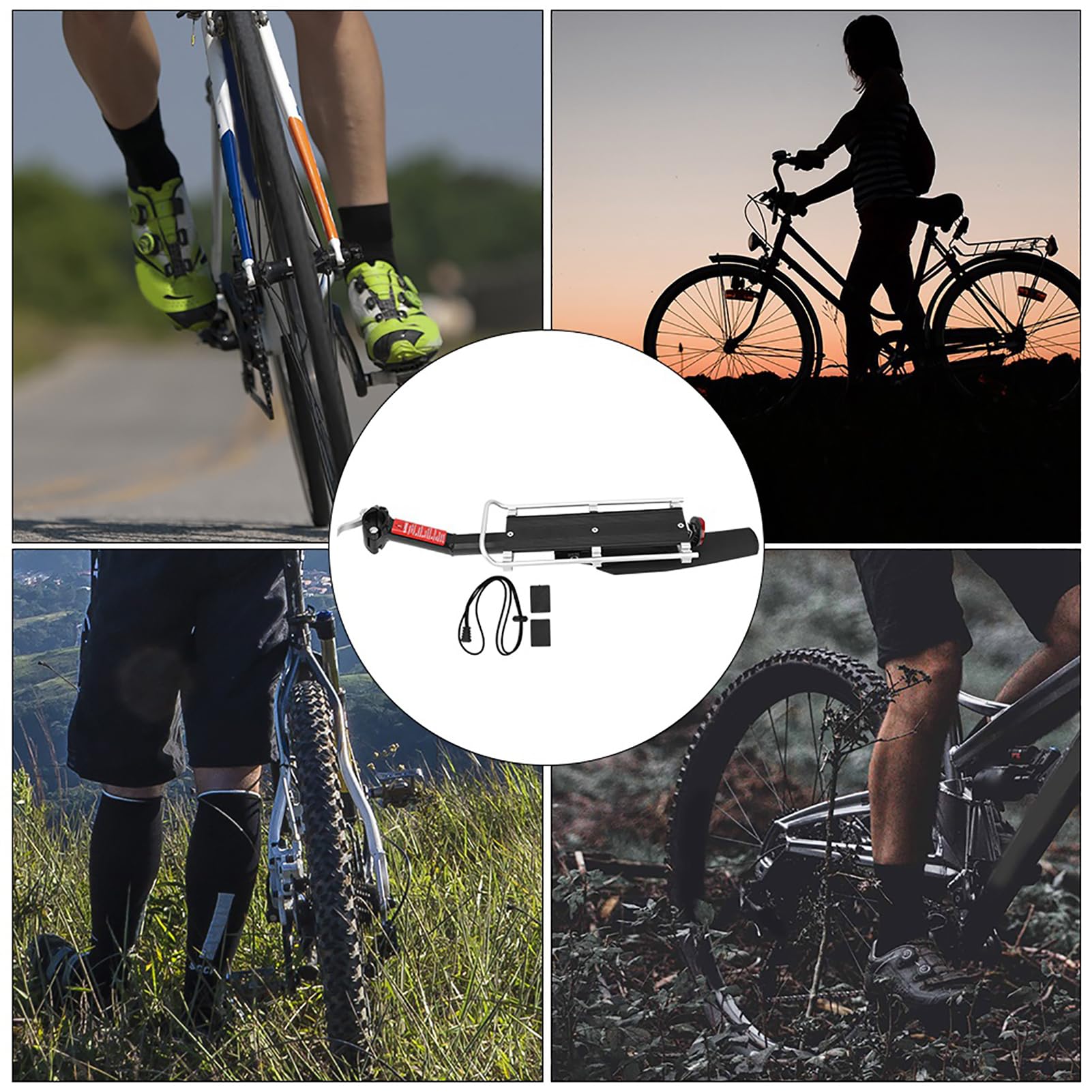 Porte-Bagages Arrière de Vélo - cargorack Aluminium Noir