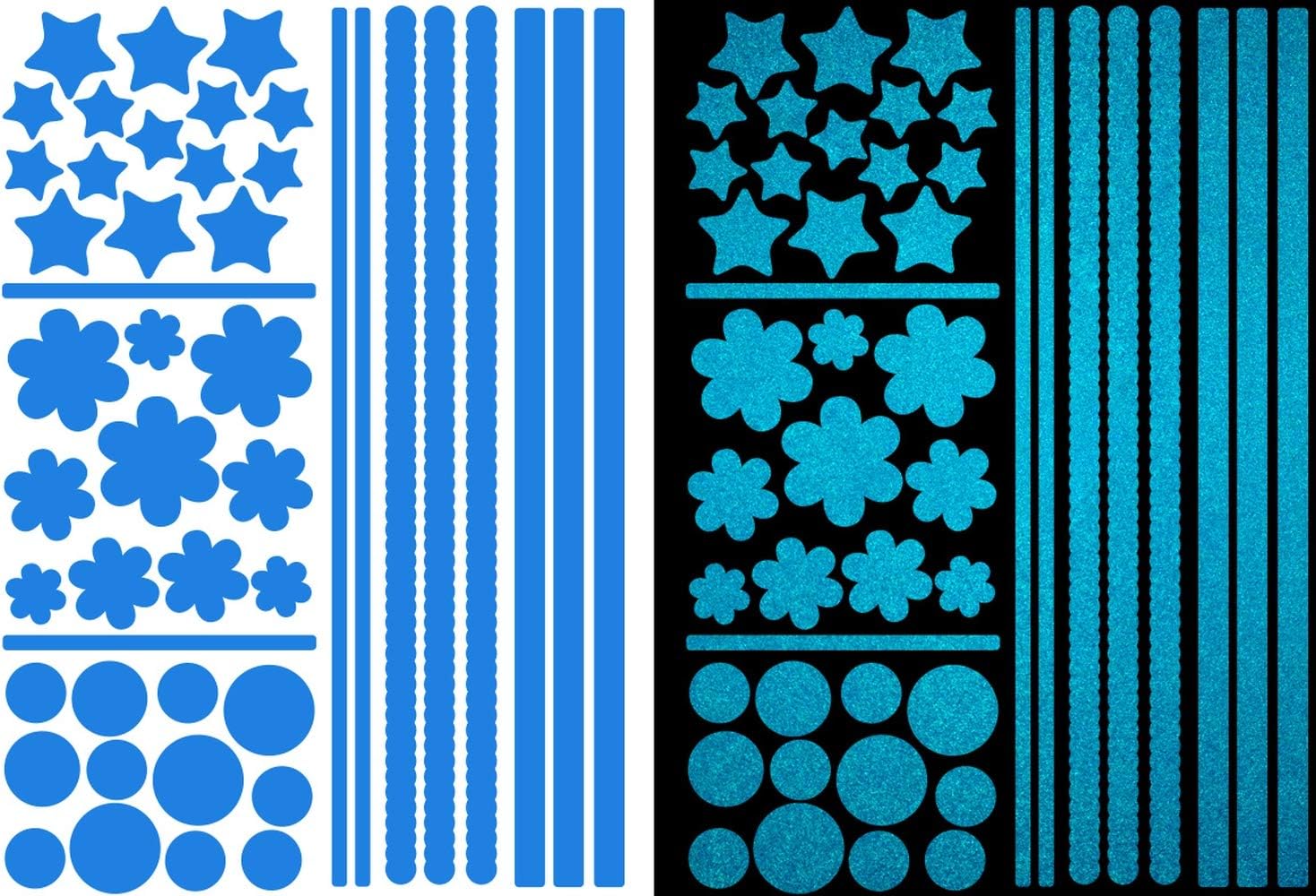 Reflective bike stickers "SafeRAD" for road safety - BLUE
