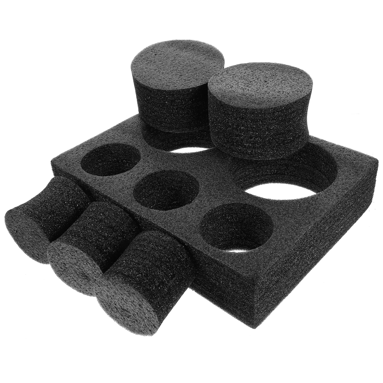 Zerodeko 5 Pezzi portabicchieri Porta della tazza di bevande estrarre il vassoio della tazza di caffè Titolare delle tazze vassoio per l'imballaggio della tazza di caffè cotone perlato Nero