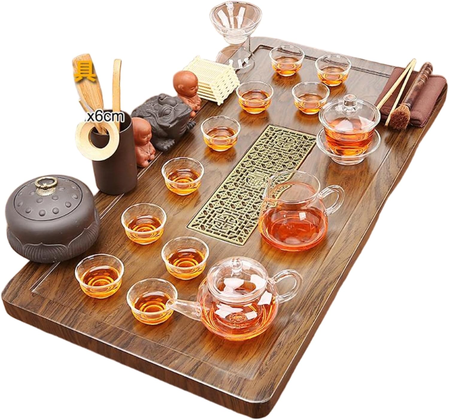 MOYEE 小型茶盘 Chinese Gongfu Tea Tray 家用茶台客厅整套茶具套装简约办公室功夫泡茶海中式排水 A131