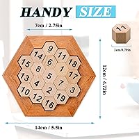 Vista 4 de KINGOU Rompecabezas de madera Lógica Rompecabezas de números de juguete intelectual