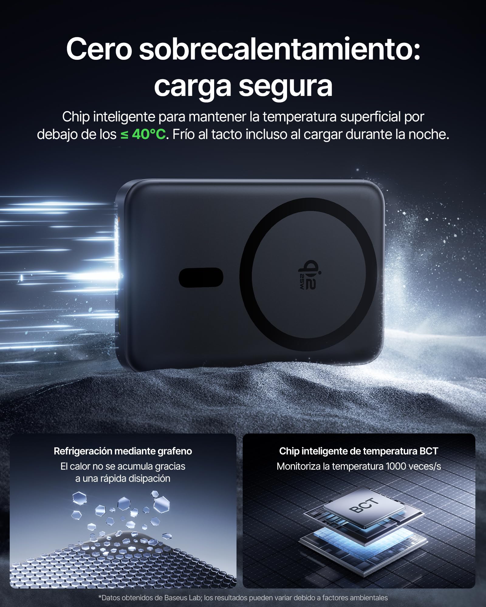 Baseus EnerFill FM21 Qi2.2 25W Powerbank Magsafe, Batería Externa Magnética 10000mAh, PD 45W USB C Carga Rápida, Power Bank Carga inalámbrica para iPhone 17, 16, 15 Pro MAX