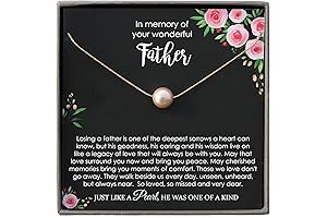 Memorial Necklace for Loss of Dad