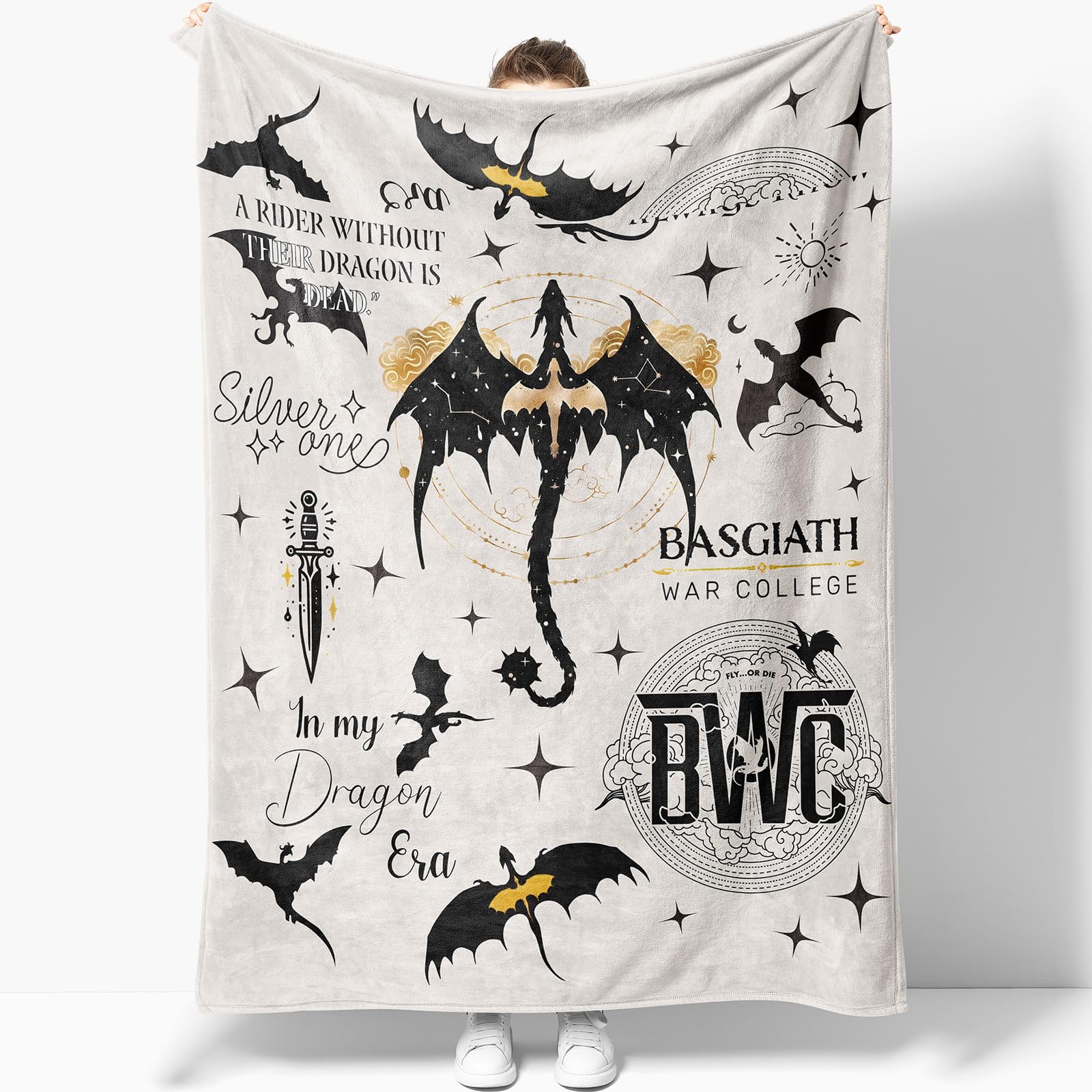 MHunter 50'' x 40'' Dragon Throw Blanket, Animal Gifts for Boys Girls Adult Kids, 4th Dragons Wings Blanket Plush Cozy Flannel Quilts for Bedroom Sofa