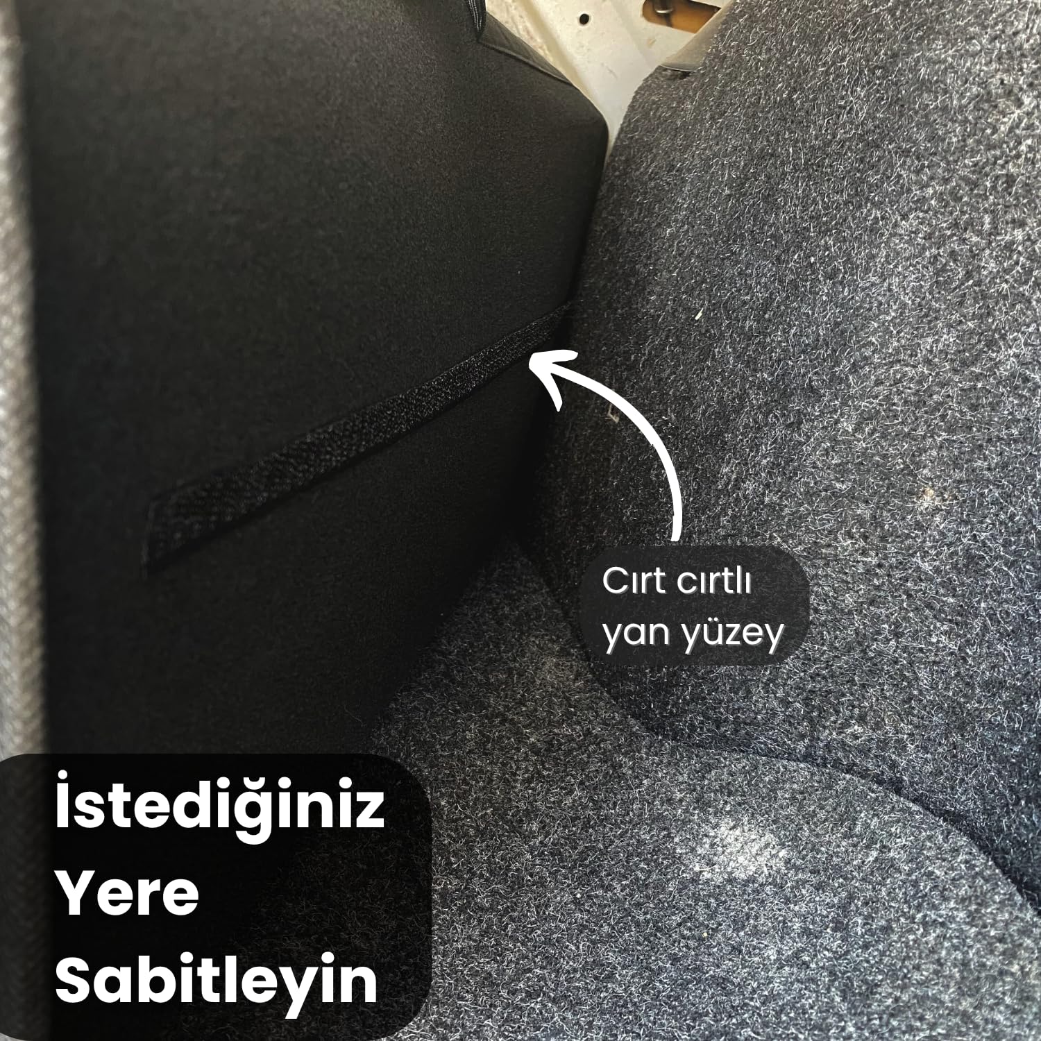 Romofy Oto Bagaj Organizer [Kalın Keçe] - Kapaklı Toparlayıcı Bagaj Çantası - Araba Aksesuar Toparlayıcı, Araç Organizer - Altında ve Yanında Bagaja Yapışan Malzeme