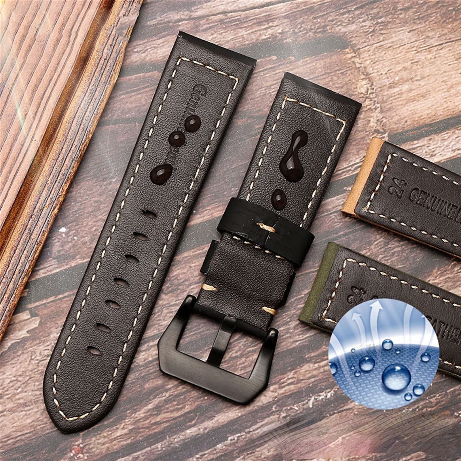 Amazon.co.jp: 20mm 22mm 24mm 26mm 本革 レトロ メンズ 腕時計バンド