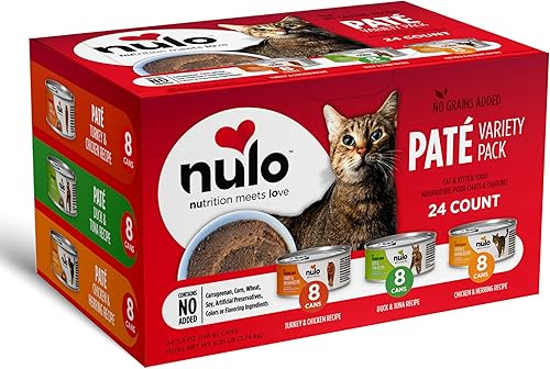 Miniatura 13 de Nulo Paté de Pavo y Pollo Receta Comida Húmeda enlatada para Gatos, 5.5 Onzas (Paquete de 24)