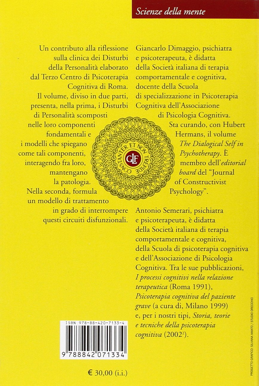 I disturbi di personalità. Modelli e trattamento. Stati mentali, metarappresentazione, cicli interpersonali