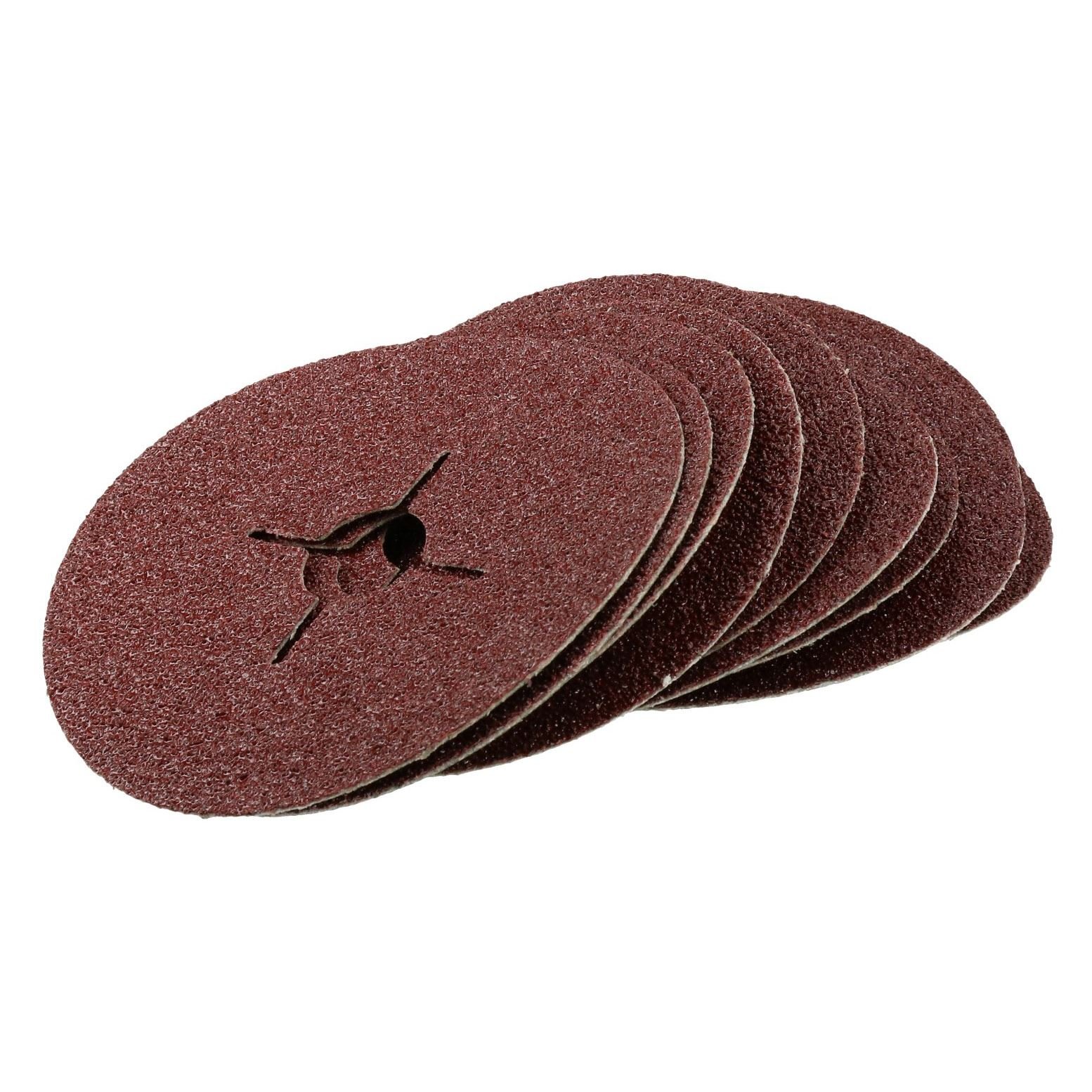 Ab Tools 10Pc 115Mm (4.5") Fibre Discs 36 Grit Abrasive Sanding Disc Wood Metal Masonry