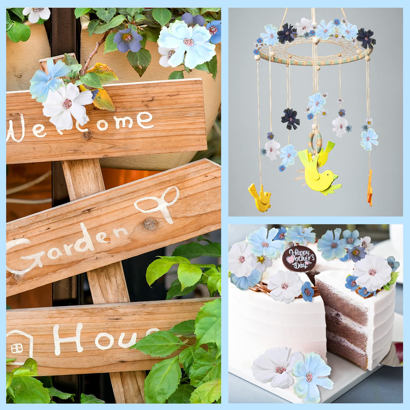 Flores Artificiales Mini Para Manualidades - 120 Piezas, Tela De Seda, Varios Colores, Para DIY