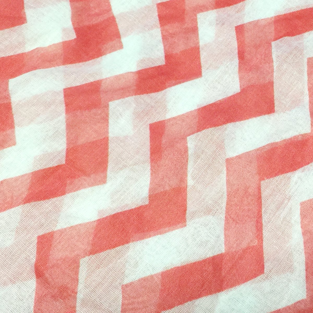 Wrapables - Bufanda ligera con diseño de zigzag - Rosa - talla única