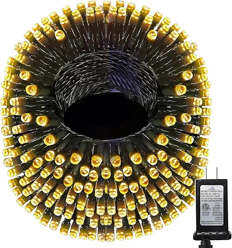Vista 19 de Tira de luces de Navidad de 328 pies, 1000 luces LED de Navidad para exteriores, impermeables, 8 modos y temporizador, luces de hadas enchufables