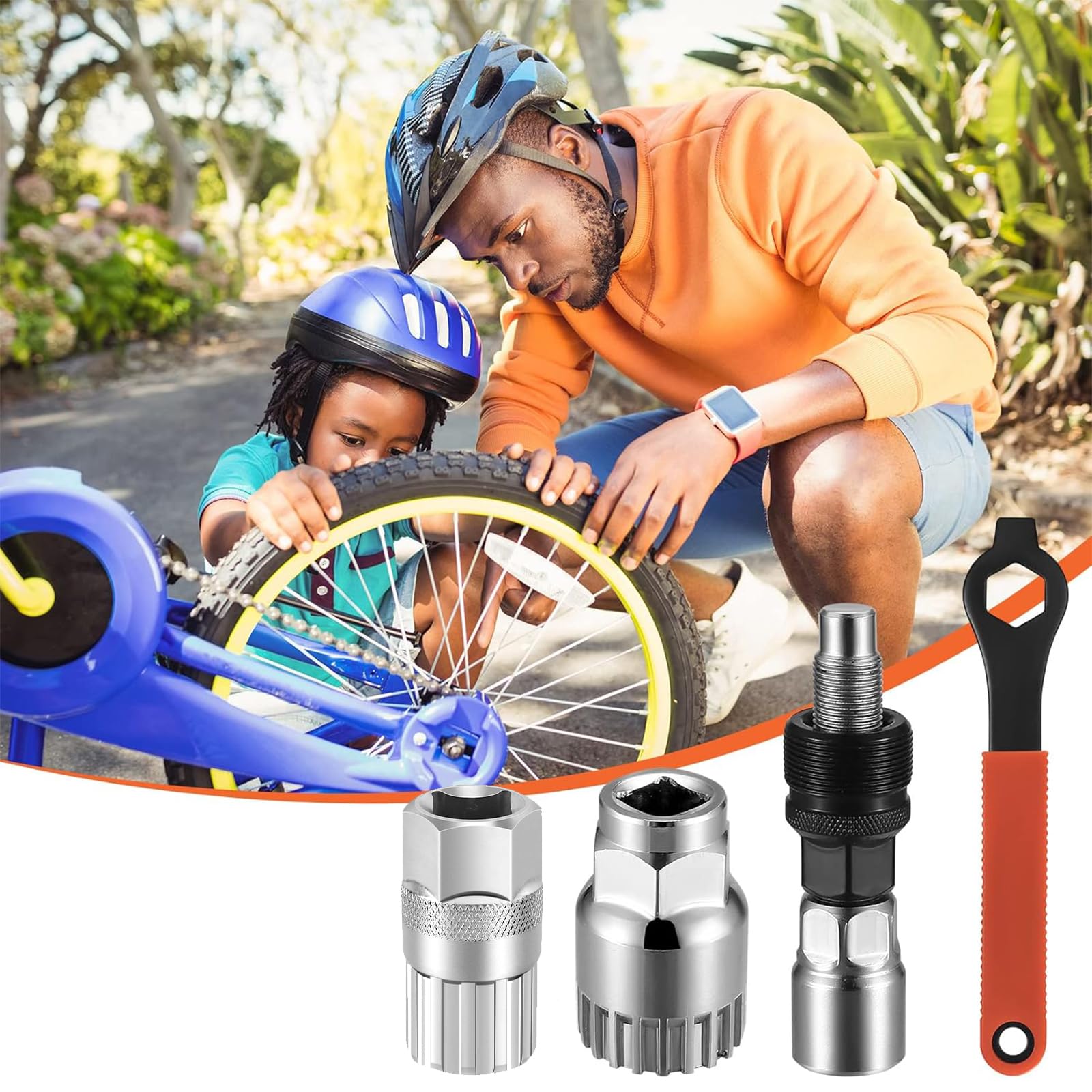 Extractor de Manivela y Bielas para Bicicleta, Kit Herramientas Pedalier, Herramienta de Reparación y Removedor para Mantenimiento de Bicicletas de Montaña o Carretera, Llave de 16 mm
