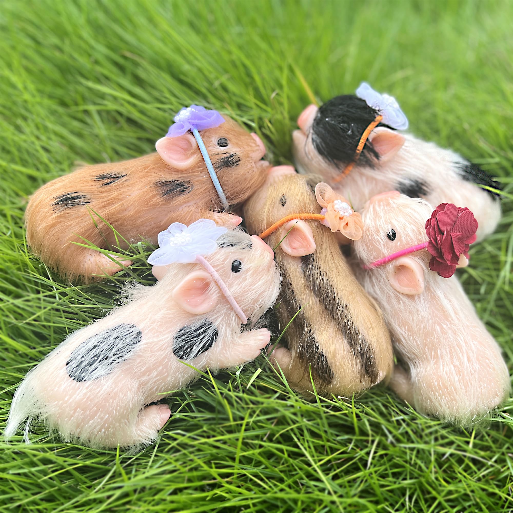 Abenduot Muñecas Cerdo 13cm Realista Suave Mini Cerdito Silicona Blanda Simulación Accesorios De Juguete De Animales para Niños