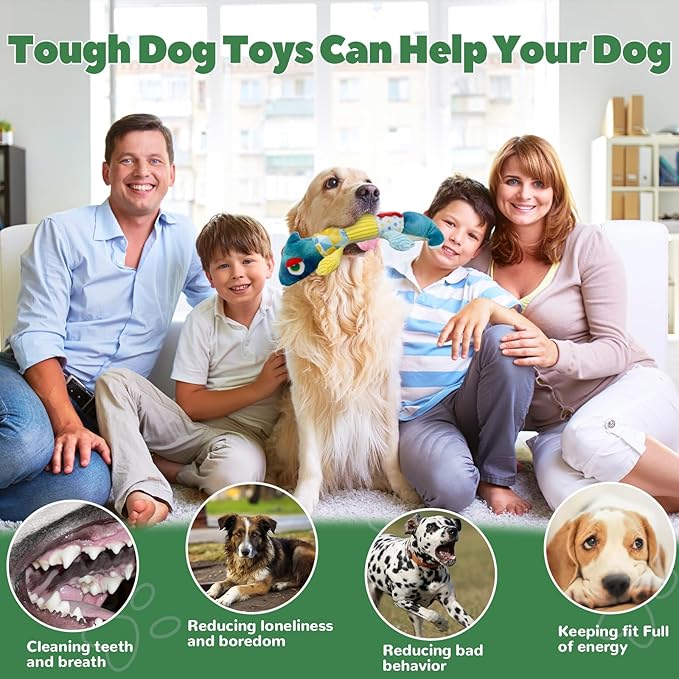 Juguete para Perros Mordible y Sonoro con Cuerda y Peluche miniatura 4