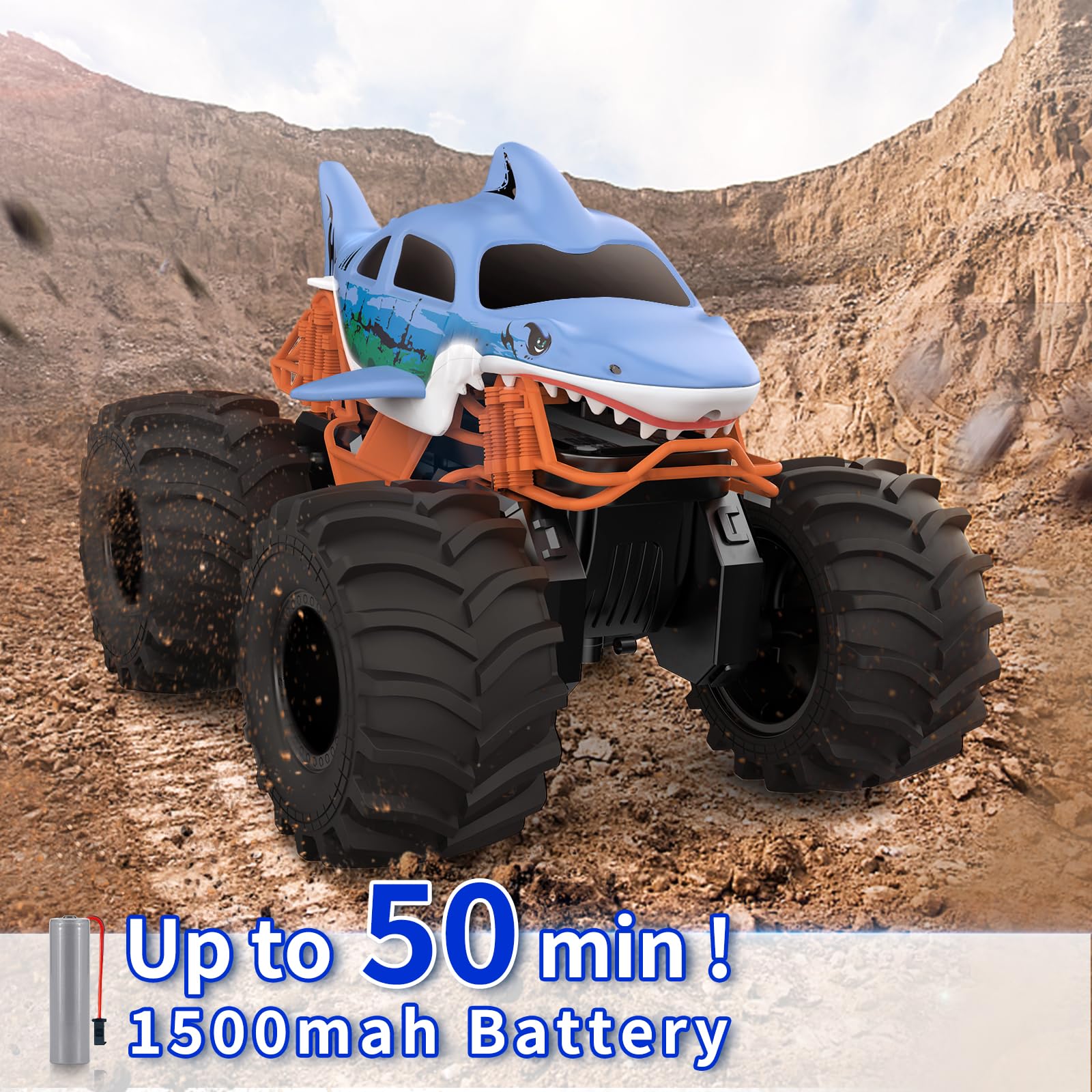 2.4 GHz ラジコンボート RC モンスタートラックのスタントカー 4WD 水陸両用 ラジコンカー モンスタートラック 子供向け 人気