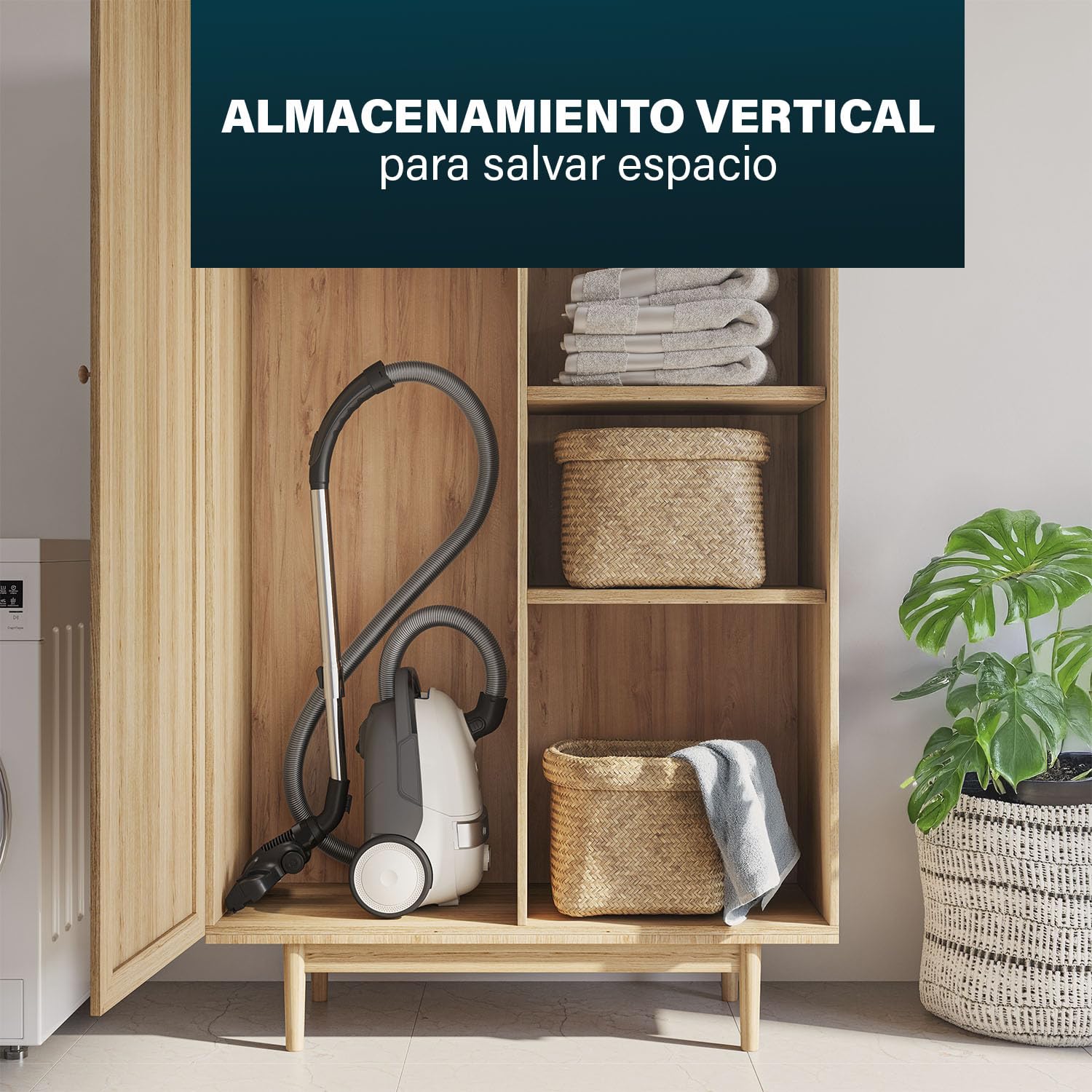 Princess Airmotion Plus, Ligero & Compacto & Gran Capacidad 4L, 700W, Filtro HEPA, Alcance de 10m, Silencioso (68 dB), Potencia Regulable, Tubo telescópico, Accesorios, Aspiradora con Bolsa, 336080