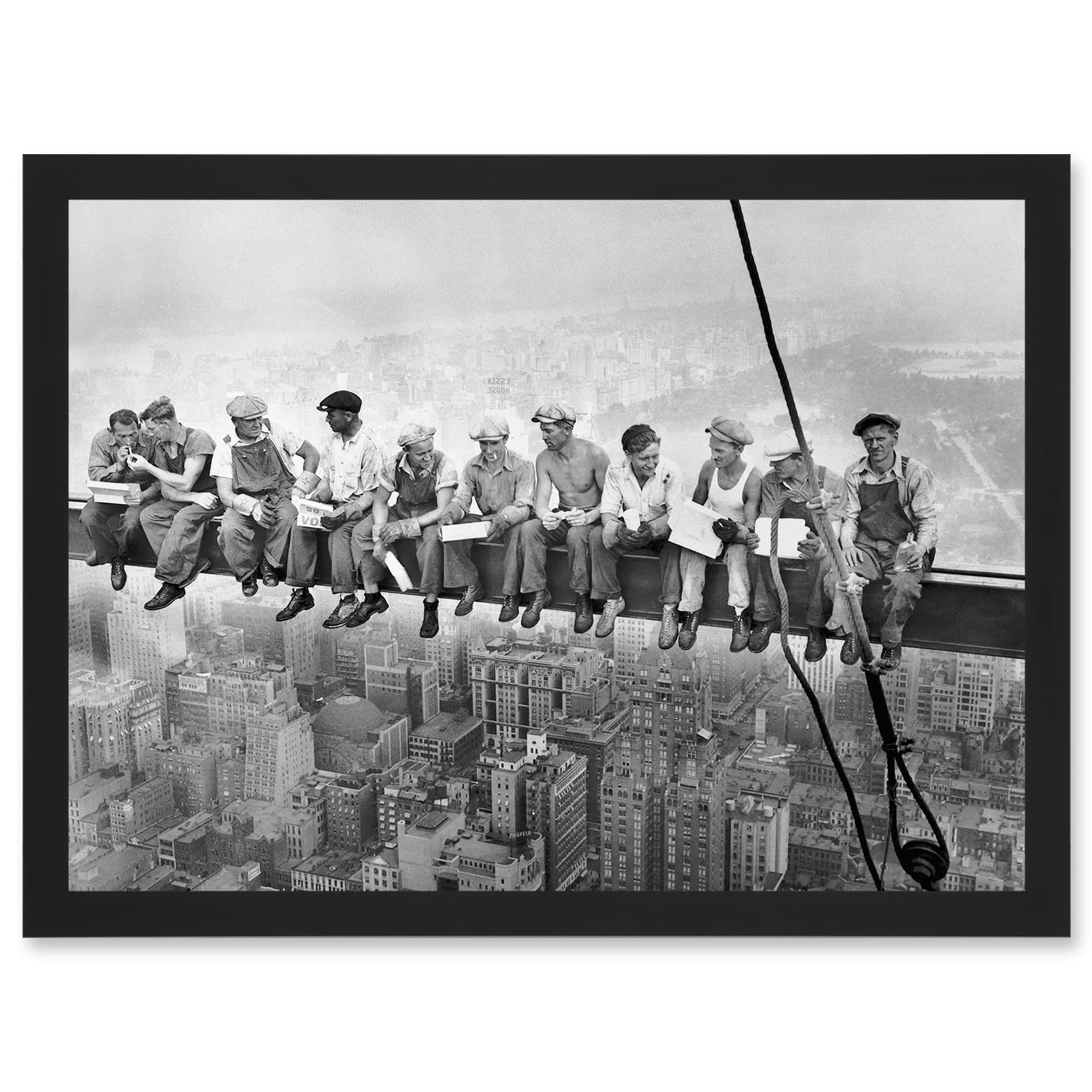 Artery8 Lunch Atop A Skyscraper New York City 1932 Iconic Photo Artwork Framed Wall Art Print A4