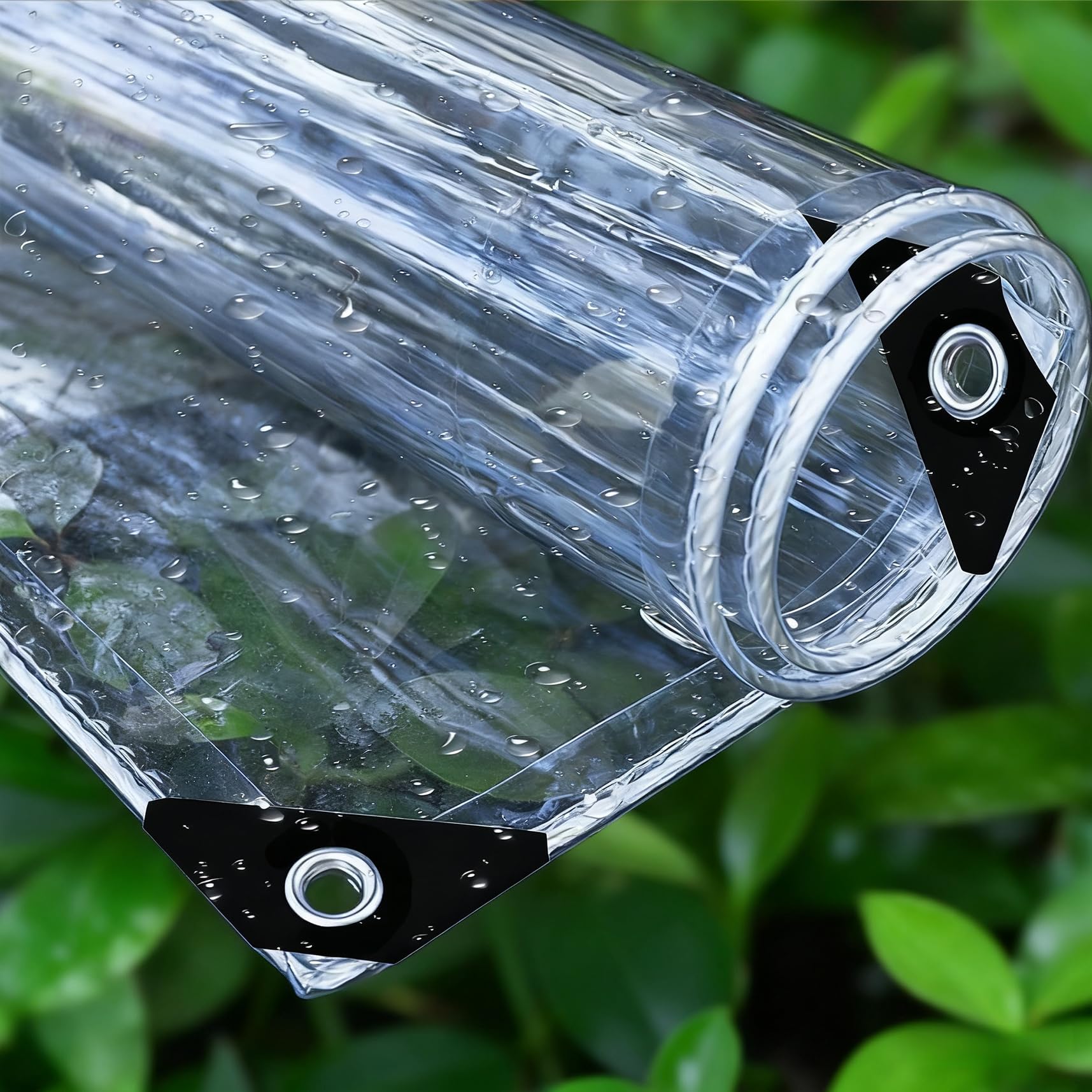Telo Impermeabile Esterno 110 x 315 cm Trasparente, Antipolvere, Impermeabile, Resistente Alle Intemperie Telo Protettivo Multiuso per Balcone, Mobili da Giardino, A