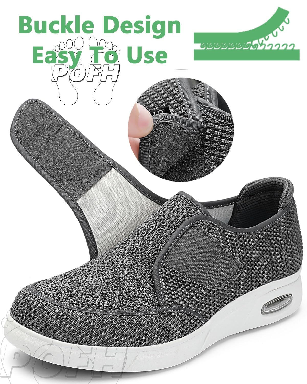 Zapatos para Diabéticos, Pies Hinchados y Obesos Ortopédicos Respirable para Ancianos Hombres Mujeres Preventivos de Salud Extra Anchos Especiales Juanetes Zapatillas Pie Ancho