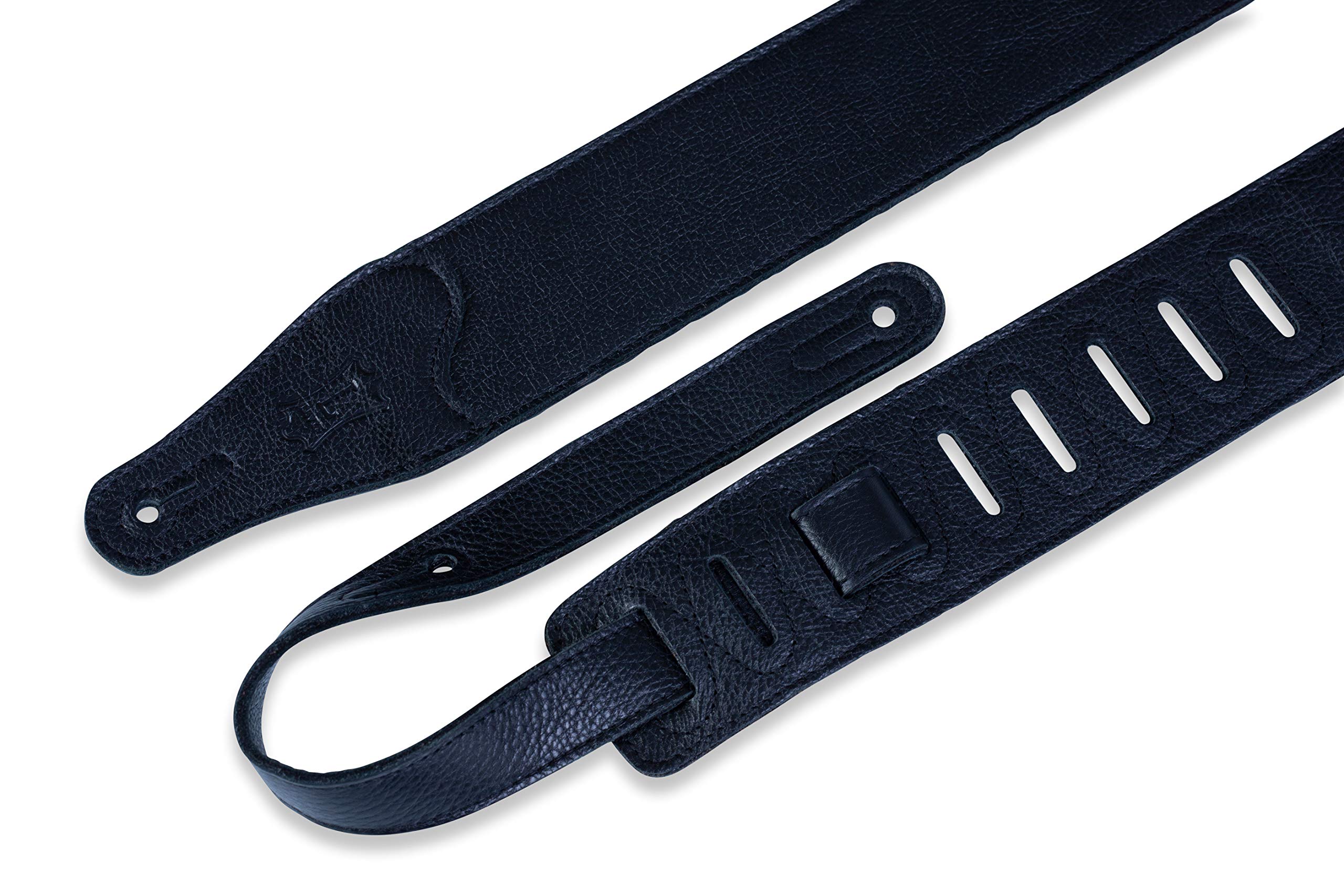 Levy's M26BL-BLK skórzany pasek do gitary 6,5 cm - czarny