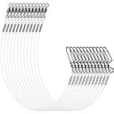 Fishing Leaders, 12/24pcs Nylon Mono Fishing Wire Leader Line with Swivels Snap Kits Connect Tackle Lures Rig or Hooks, High Strength Fishing Leader Line for Saltwater Freshwater 20/30/40/50lb