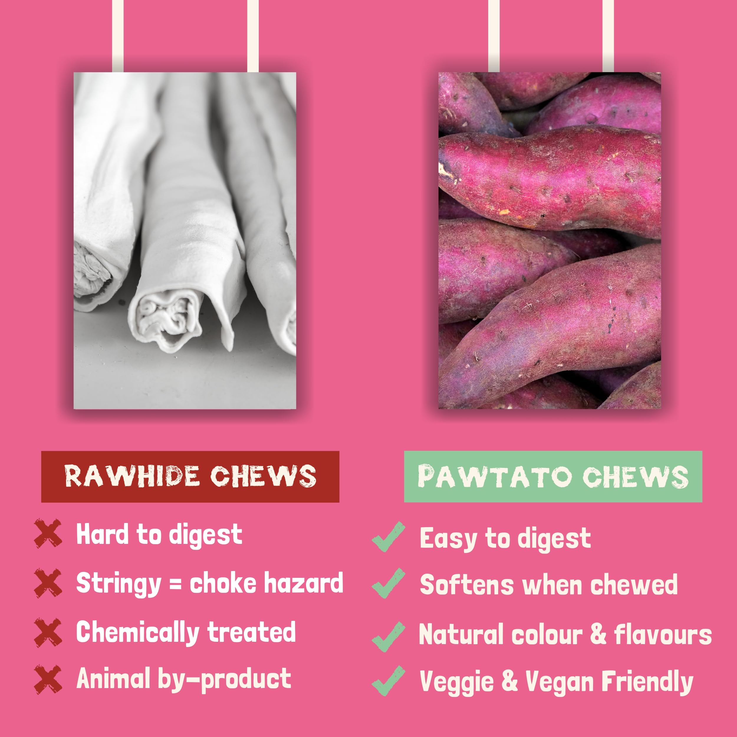 Pawtato Mint & Parsley Tubes Vegan Dog Treats (6x 90g), 90 g (Pack of 6) - Image 3