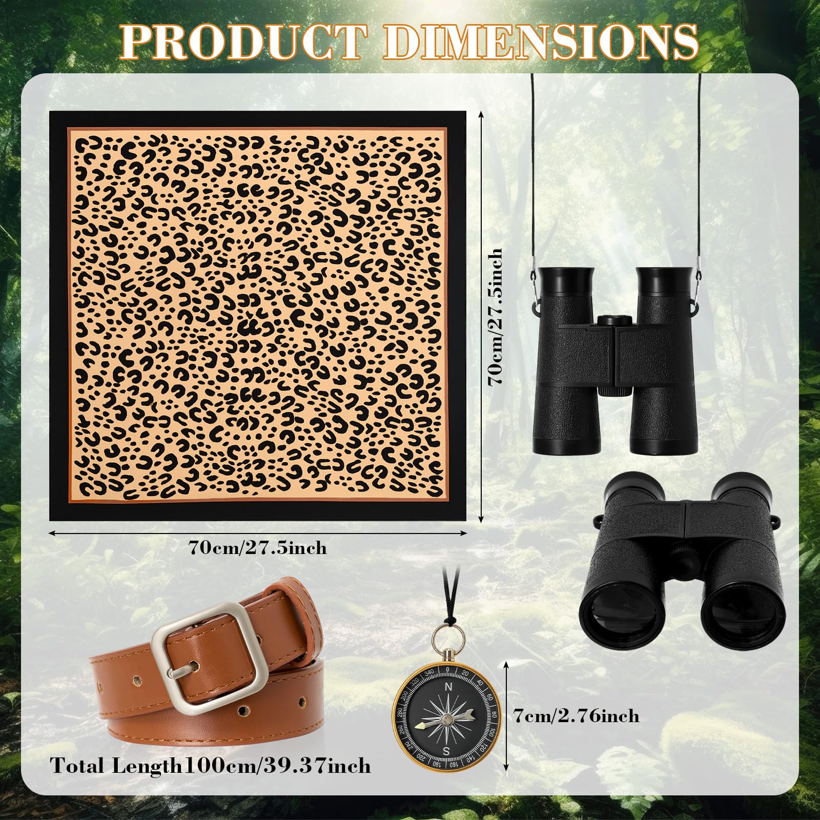 Twistover 5-teiliges Safari-Kostüm für Damen, Zoo-Keeper-Kostüm für Erwachsene, inklusive Safari-Hut, Outfit, Zubehör für Halloween, Cosplay