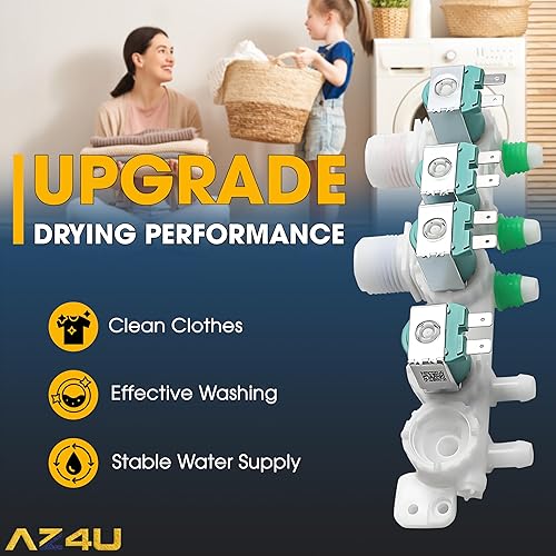 Miniatura 8 de AZ4U La válvula de entrada de agua para lavadora reemplaza para Samsung WA45H7000AWA2 WA400PJHDWRAA WA45M7050AWA4 WA40J3000AWA2 WA50R5200AW