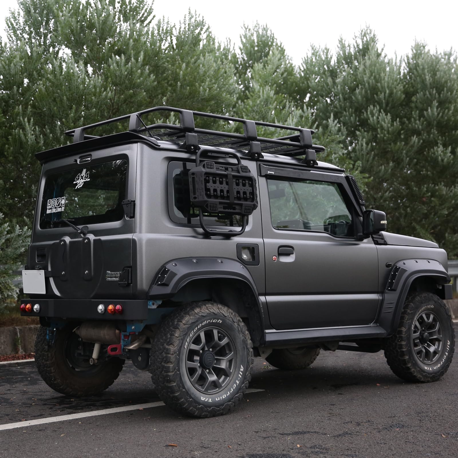 Amazon | HOLACAR 新型ジムニー JB64 サイドウィンドウラダー アルミ