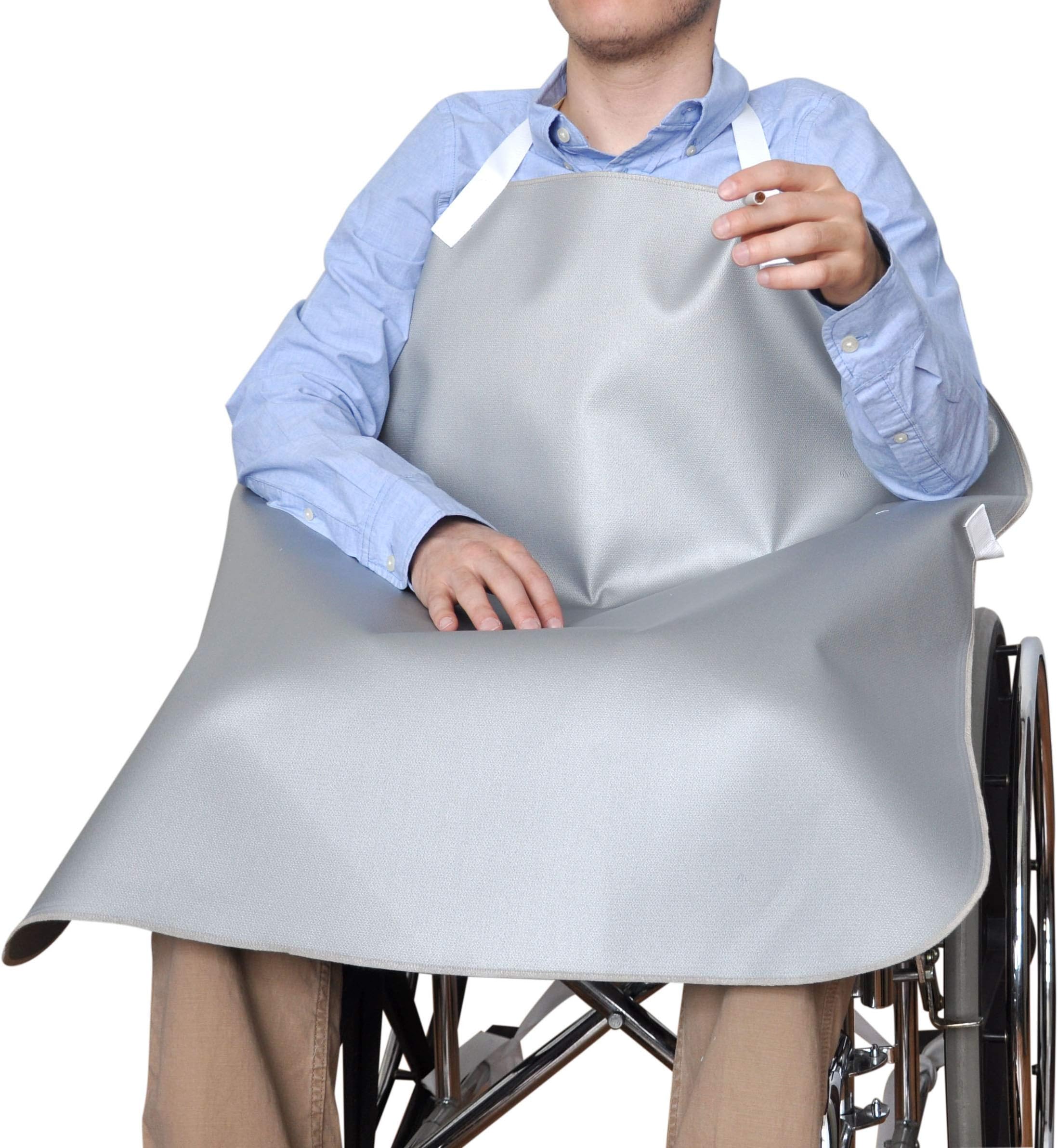 NYOrthoSmokers Apron - Extra-Durable & Fire Resistant Material Easily Wiped Clean Lightweight Durable and Flexible Grey 30" X 34" - Made in USA