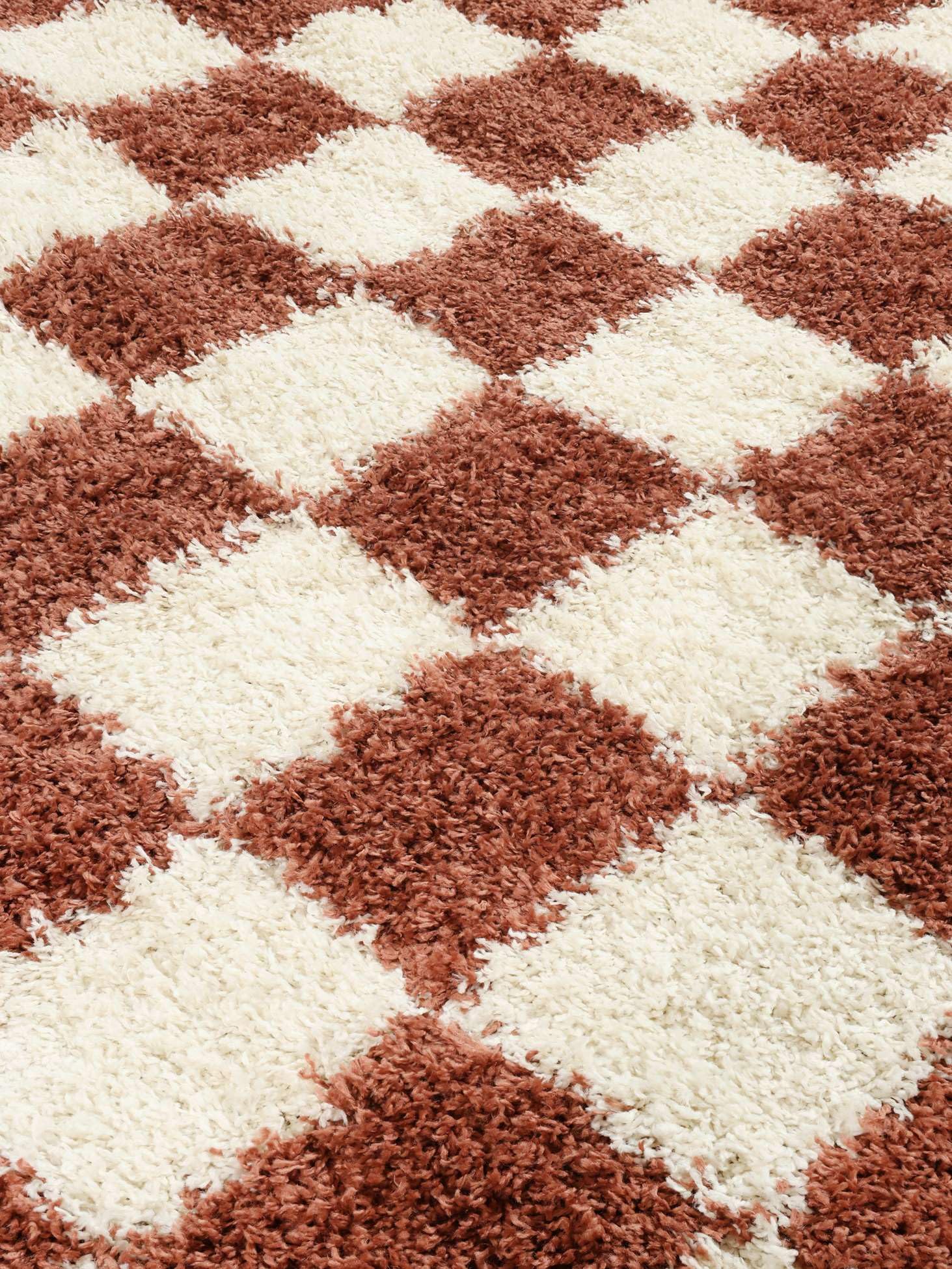 RugVista Chessie, Tappeto, Moderni, 100 x 160 cm, Rettangolare, Pelo medio, Soggiorno, Camera da letto, Lavabile solo a secco, Ruggine/Off Bianco