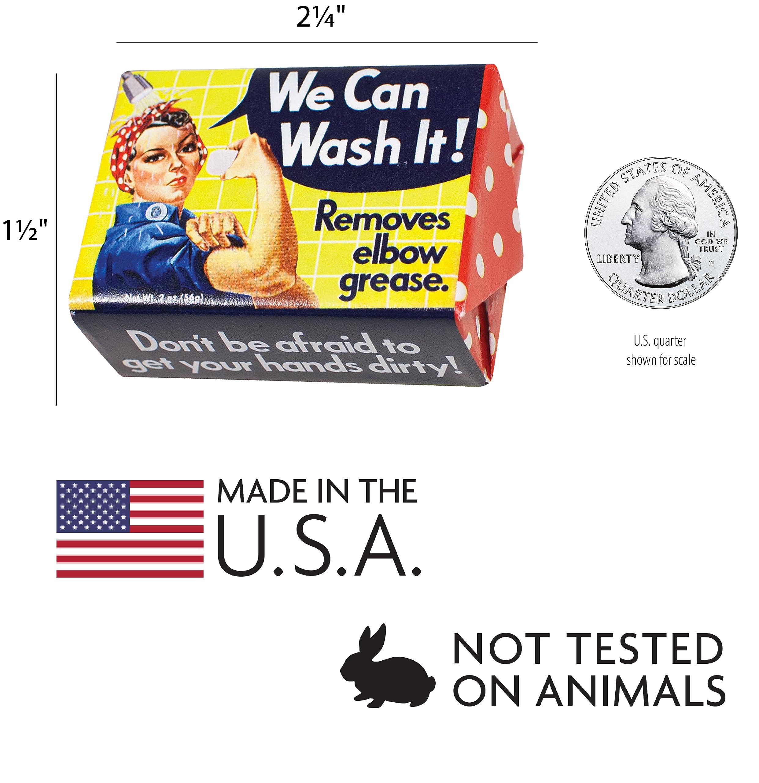 We Can Wash It Rosie the Riveter Soap - Made in the USA