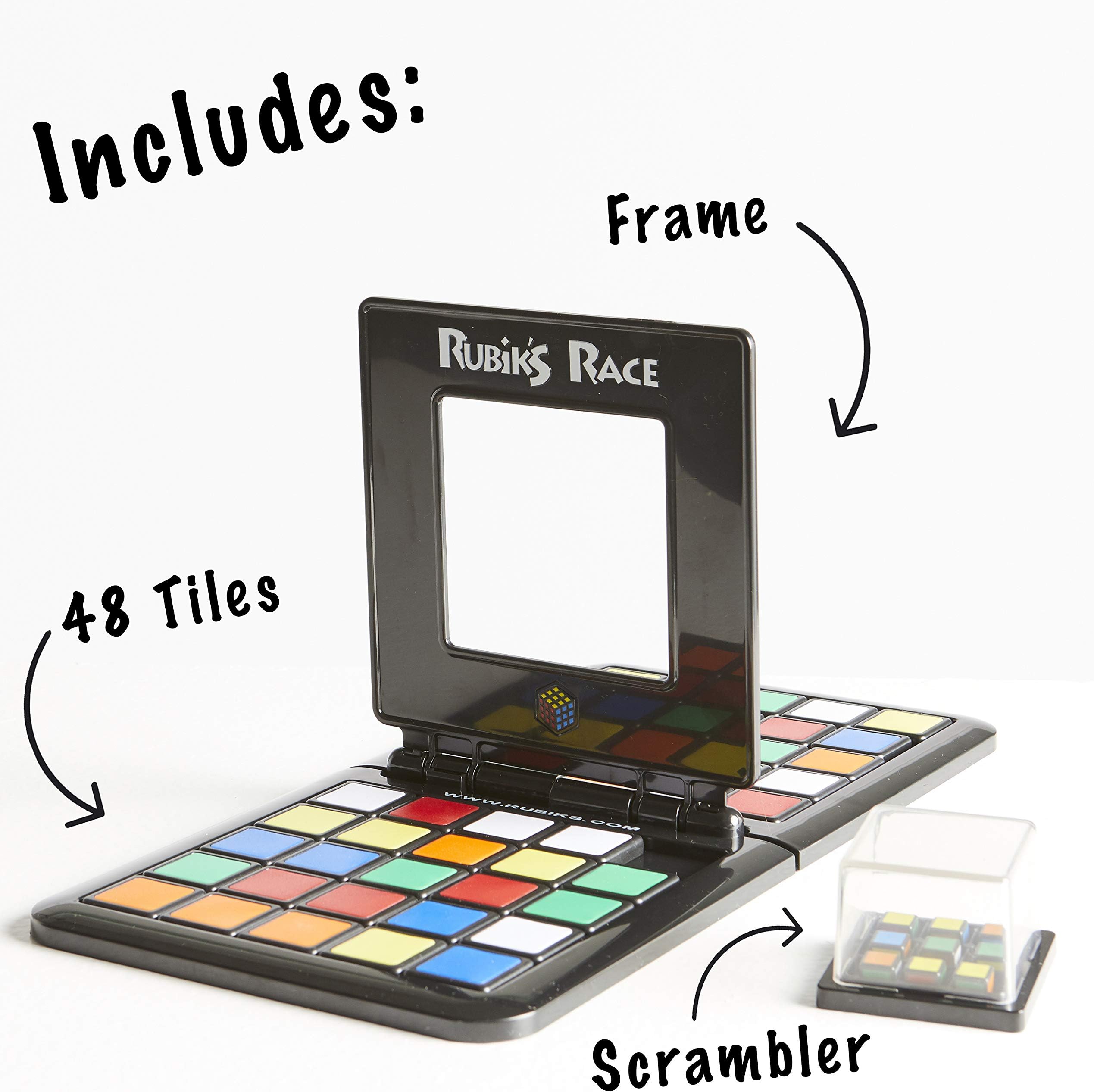 Rubik's Race Classic Fast-Paced Strategy Sequence Board Game, Ultimate Face to Face Two-Player Game