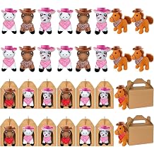 48 Pcs Adopt a Horse Animal Party Favors Include 12 Mini Stuffed Horse 12 Boxes 12 Hats 12 Scarves for Adopt a Grassland Animal Party Favor Pet Birthday Supply Gifts
