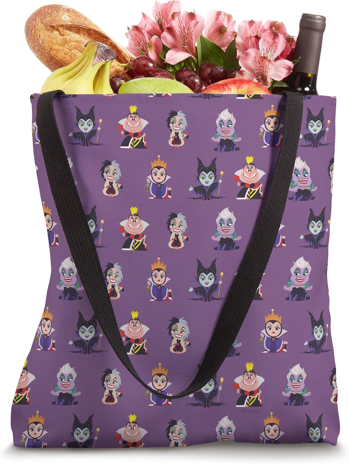 Disney Villains Kawaii Purple Tote Bag