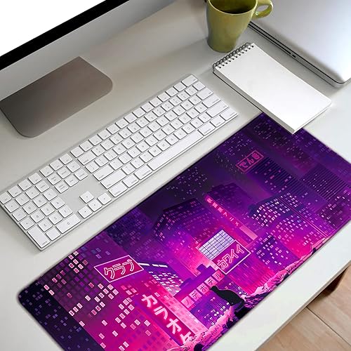 Miniatura 8 de Alfombrilla de mouse para computadora portátil para juegos, teclado de PC, impermeable, antideslizante, 31.5 x 11.9 pulgadas, 0.12 pulgadas de