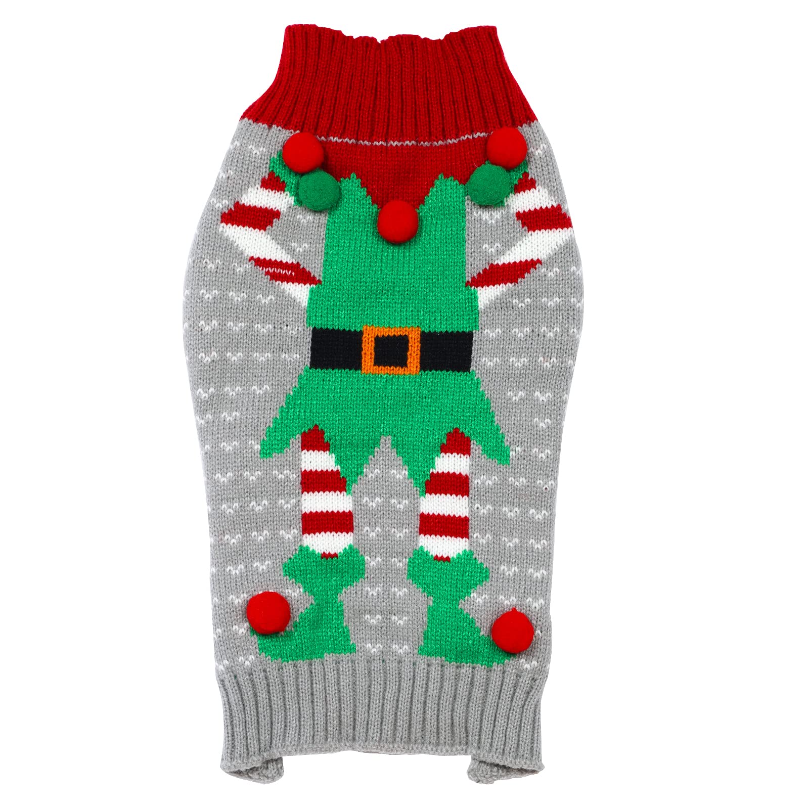 Cat Christmas Sweater, Small Pet Dog Xmas Santa Claus Knitwear Warm Clothes (Clown, Medium)