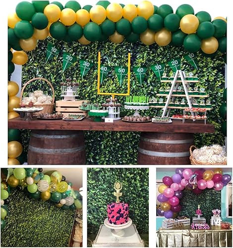 Miniatura 4 de SJOLOON Telón de fondo de hojas verdes de 7 x 5 pies, telón de fondo verde natural, césped, fiesta, fotografía, cumpleaños, recién nacido, bebé,