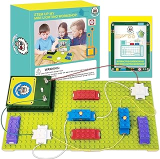 Circuit Board for Kids, Educational Science Kits with 22+ Stem Projects Teaching Electrics, Stem Kit,Educational Science Kits Experiments for Kids Ages 8-12, Compatible with Lego Bricks