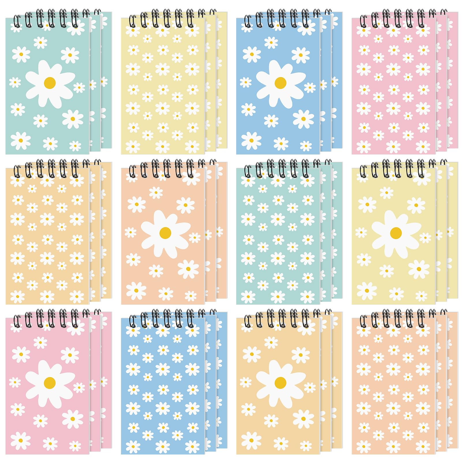 Petit journal pour femmes et enfants avec spirale et mini bloc-notes fleurs de voyage