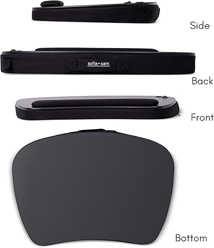 Miniatura 7 de BIRDROCK HOME Escritorio de regazo de gran tamaño con cojín de espuma viscoelástica, portátil con luz USB y reposamuñecas, ideal para trabajar desde