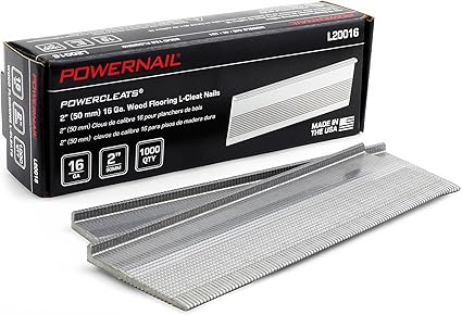 L20016 16 Gauge 2 Inch Length L Cleat Nails for Hardwood Flooring (Box of 1000).