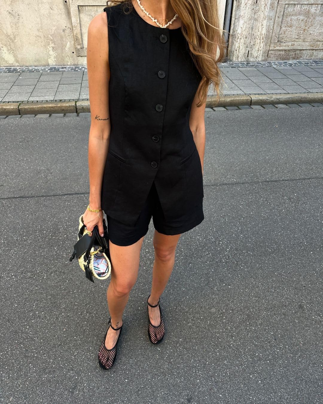 Mesh Ballet Flats for Women Round Toe Buckle Strap Fishnet Mary Jane Flats Comfy Casual Office Womens Summer Flats Shoes - Image 2