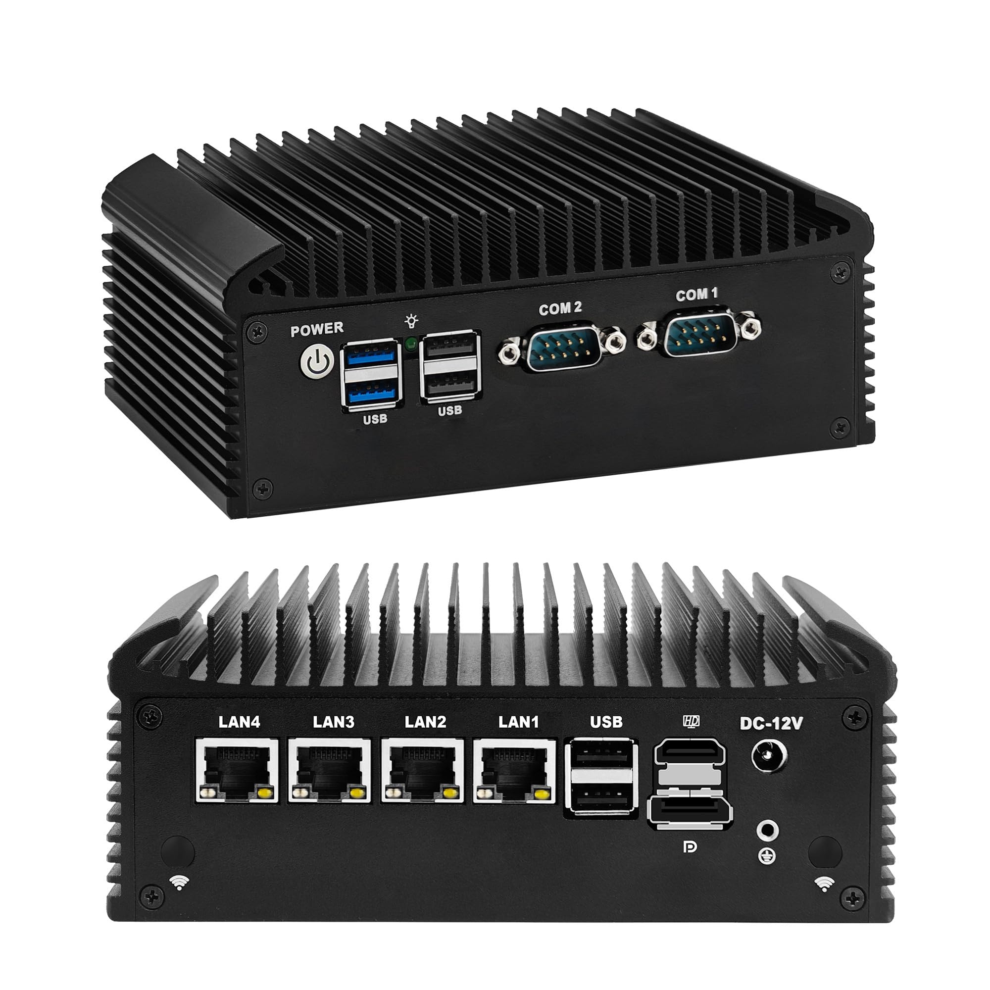 CWWK Mini PC N150 Firewall Appliance, 4 x i226-V 2.5GbE LAN, 2X RS232 COM, Micro OPNsense Box, Fanless Industrial Embedded Mini Computer, 8GB DDR4 RAM 128GB M.2 SSD, SIM, AES-NI