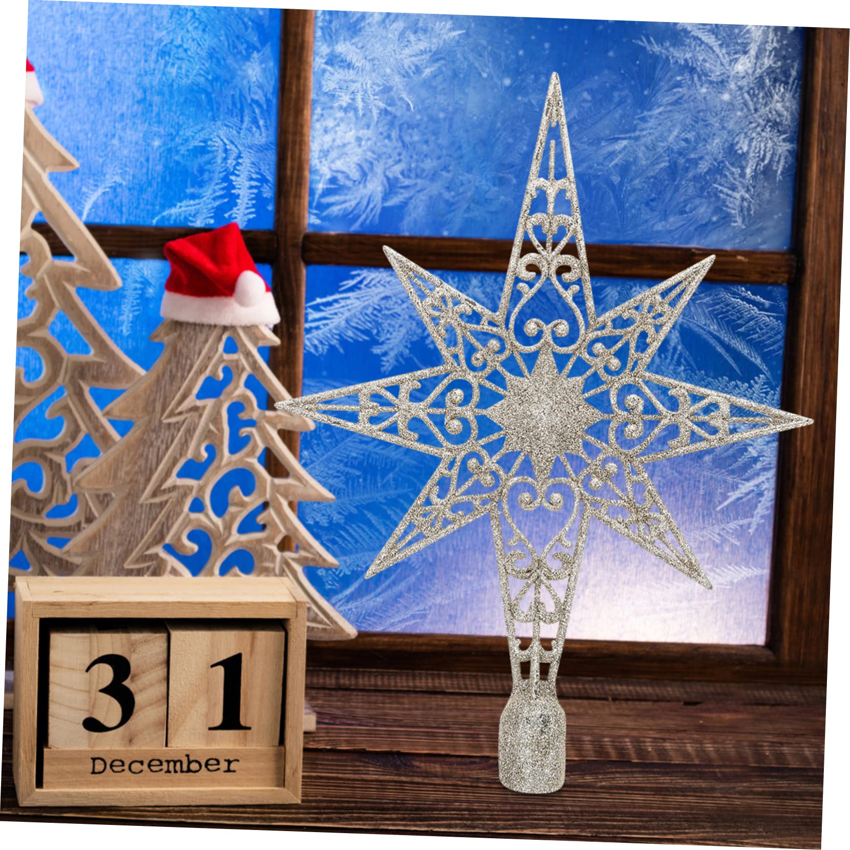 IMIKEYA 5 Pièces Arbre De Noël Top Étoile Ornement Étoile De Noël Décoration De Ornement d'arbre De Étoile Décoration Ment De Ment d'e De Décoration