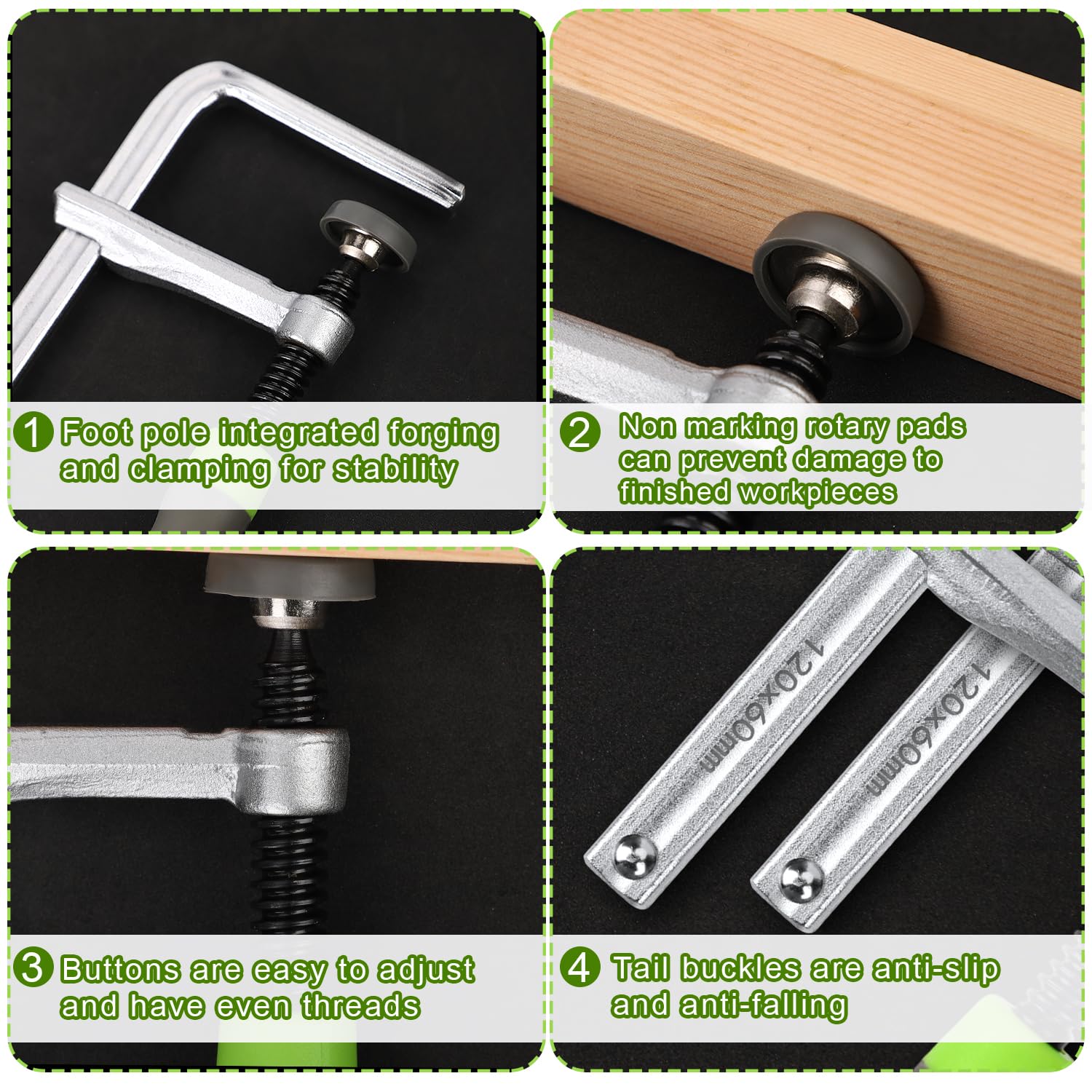 2pcs T-Track Clamps for XT2, Alloy Steel T Track Hold Down F Clamps for XT XTENDER Fences (XT524, XT536, XT546) - Image 4
